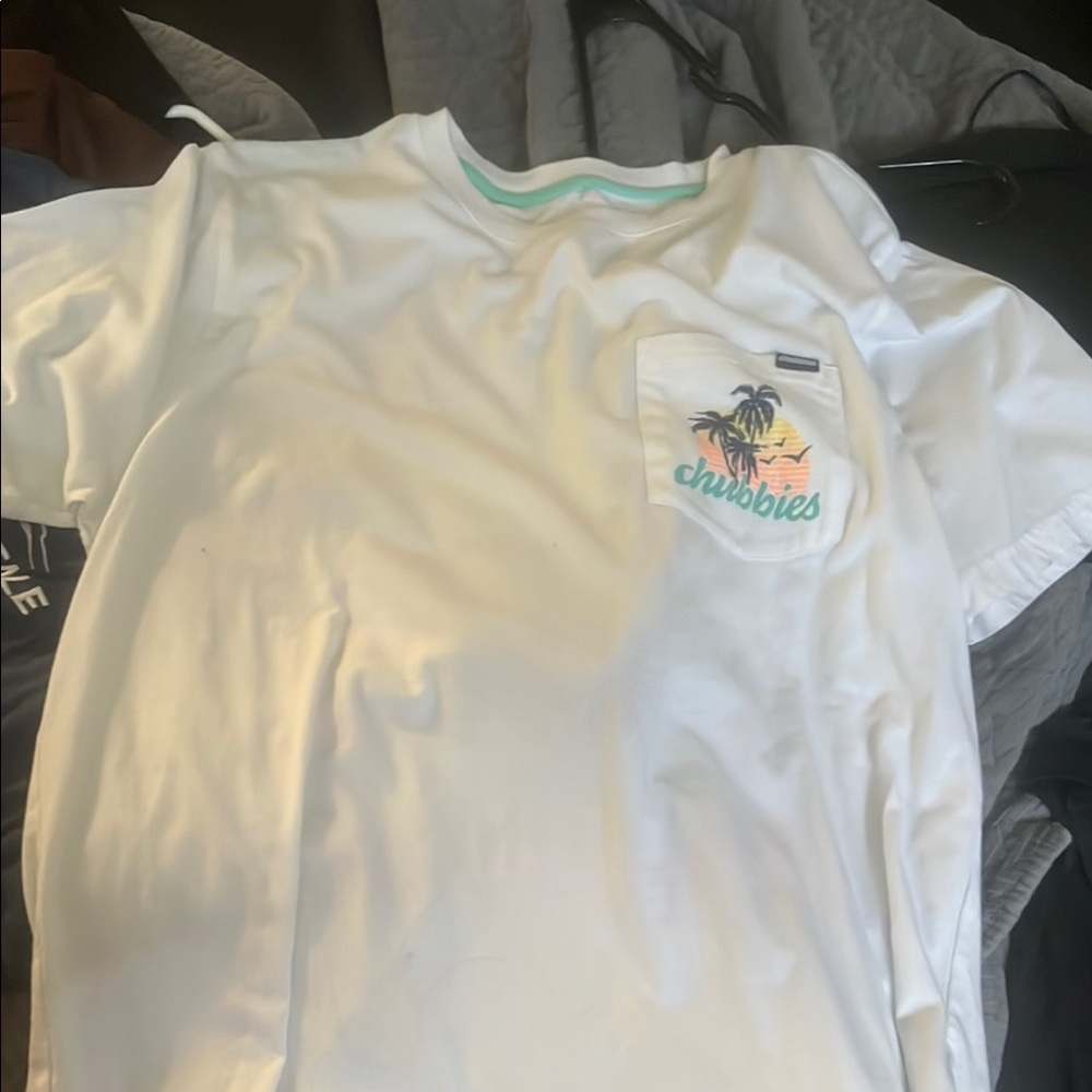 Chubbies White Short Sleeve Tee Casual Cotton